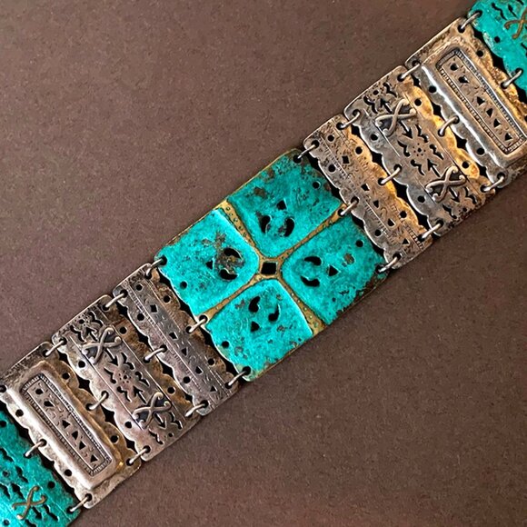 Silpada 925 Sterling Silver & Patina Brass Artifact Bracelet - Retired B2832 - Picture 2 of 7